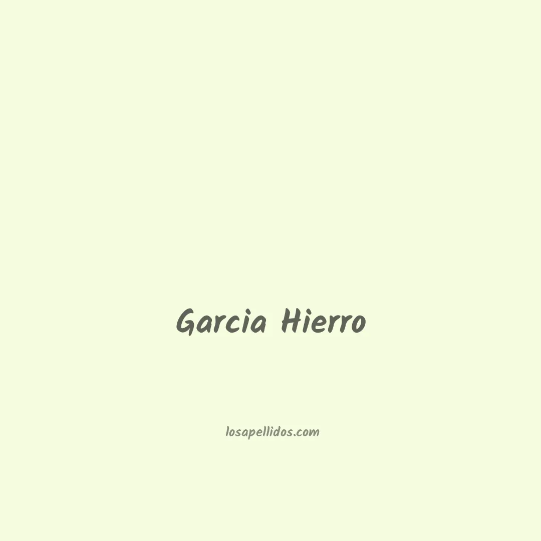 Garcia hierro en chino