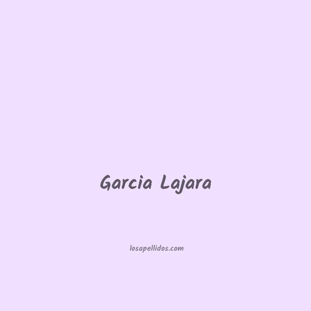 Garcia lajara en chino