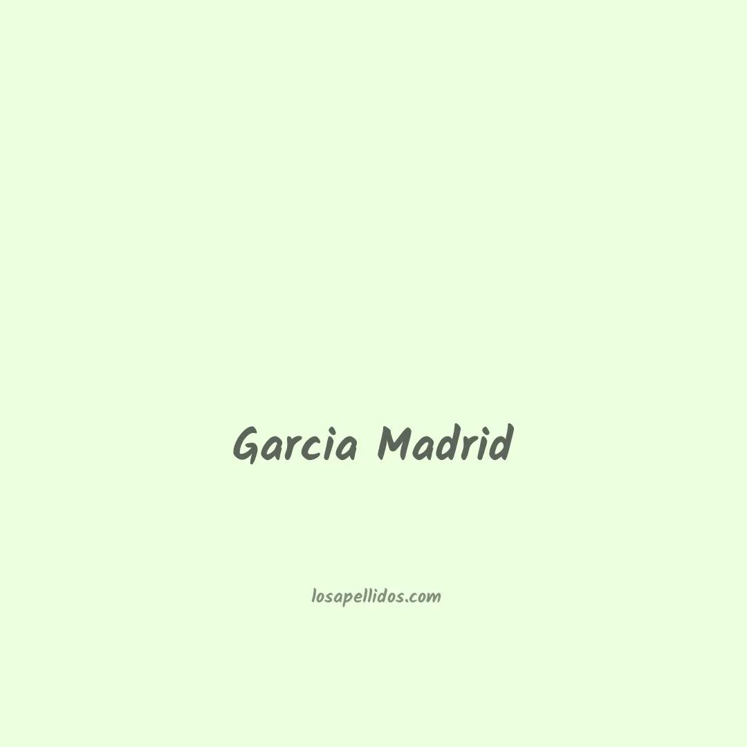 Garcia madrid en chino