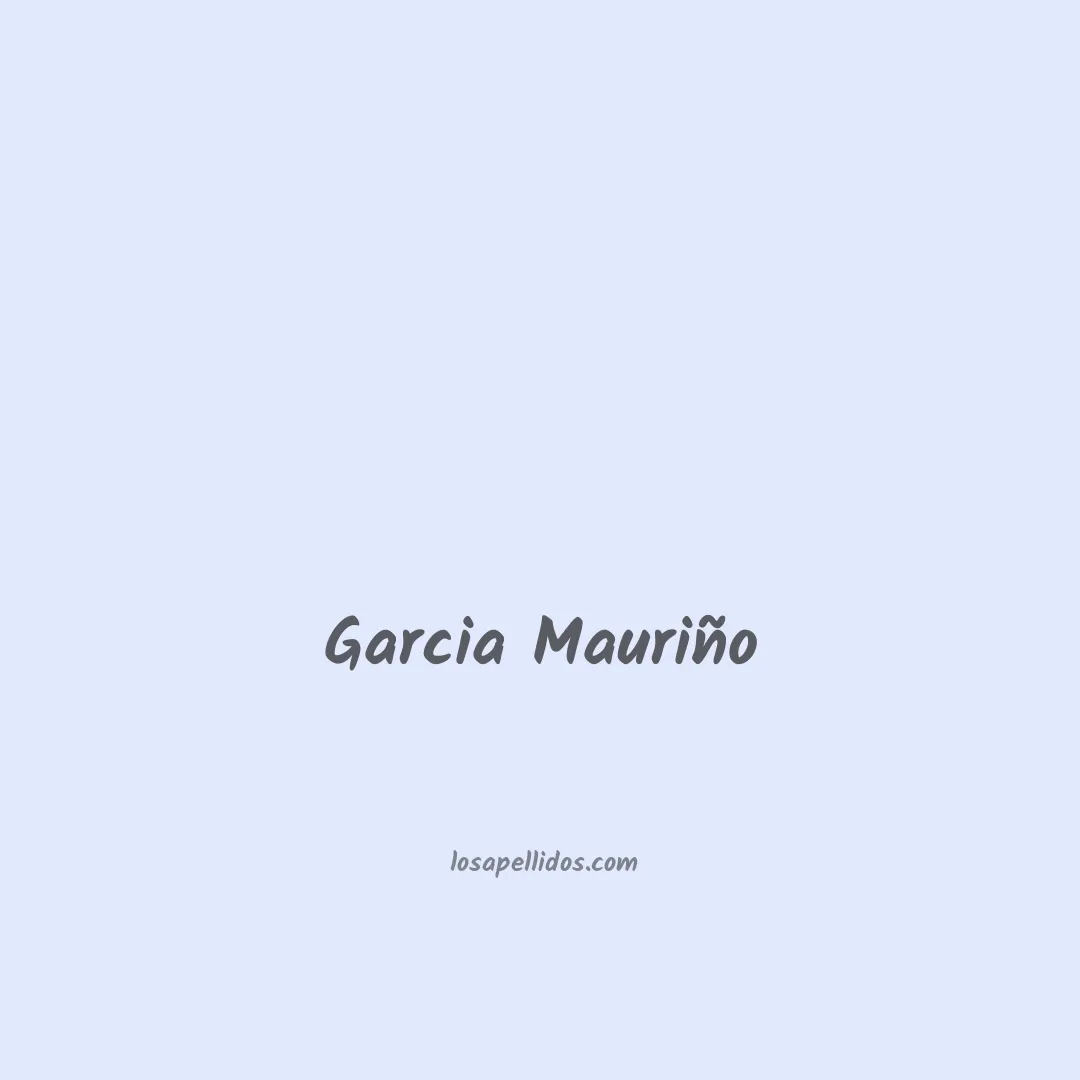 Garcia mauriño en chino