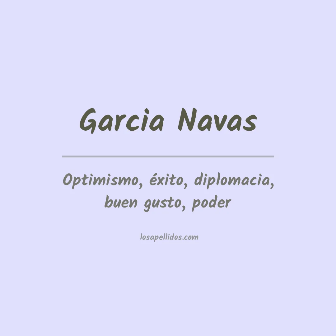 Apellido Garcia navas