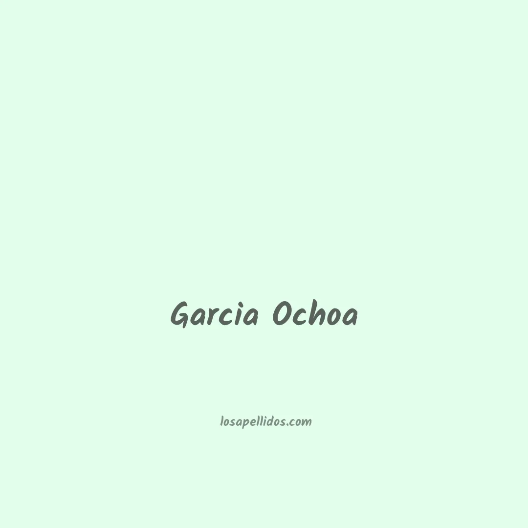 Garcia ochoa en chino