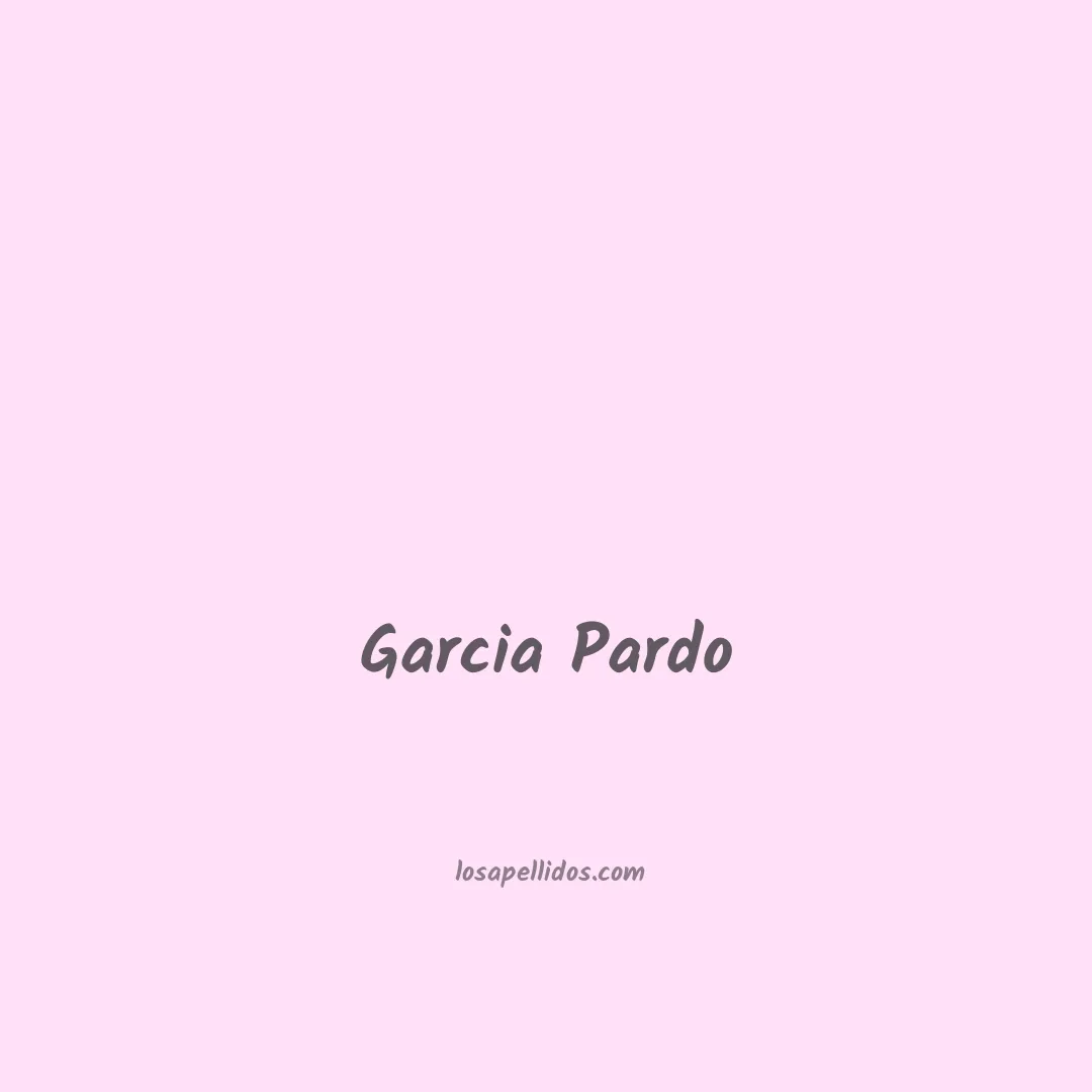 Garcia pardo en chino