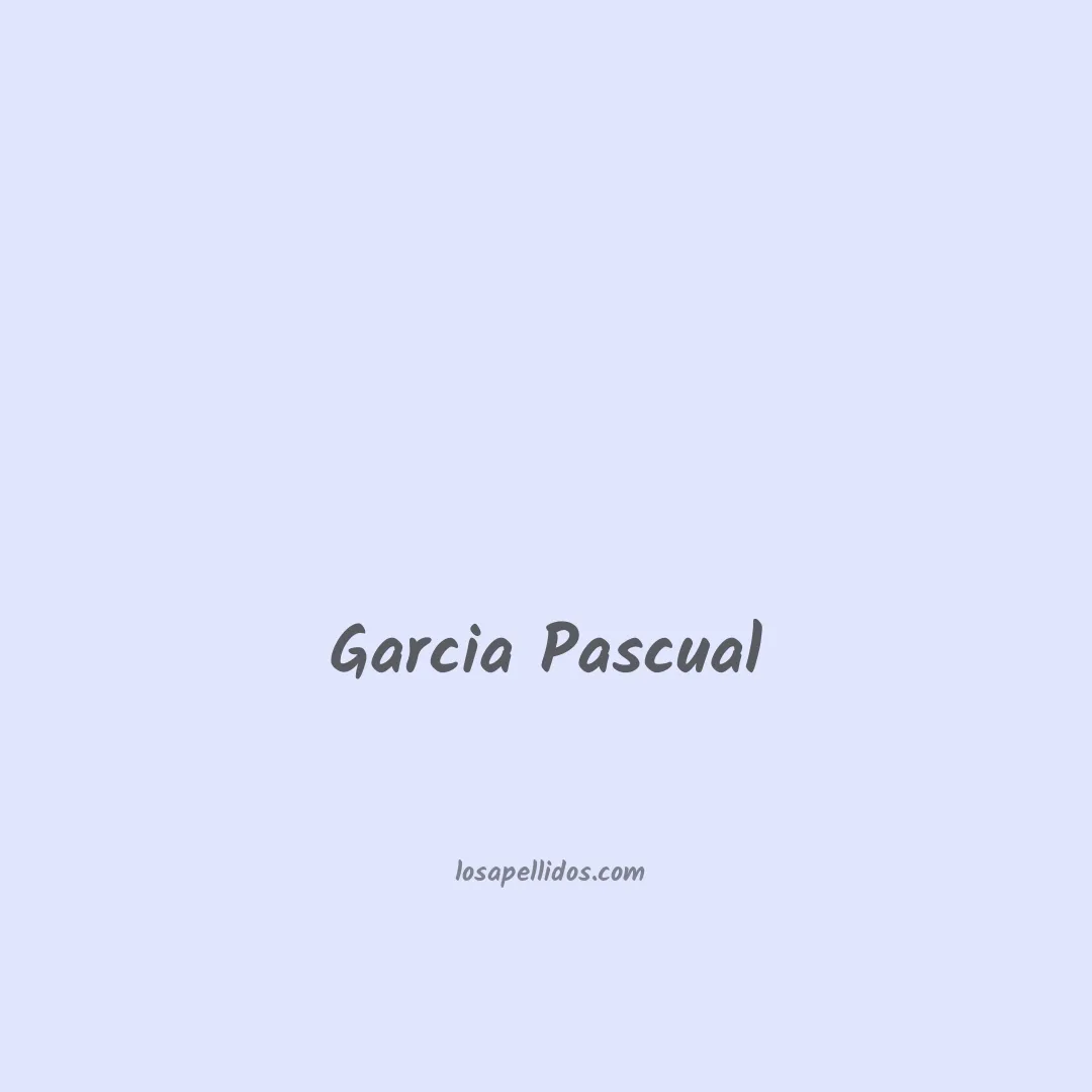 Garcia pascual en chino
