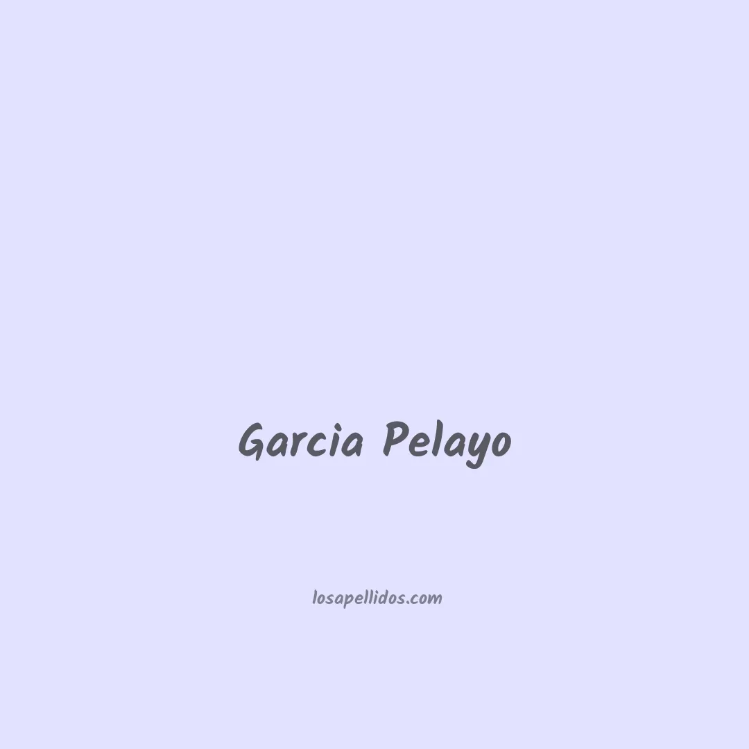 Garcia pelayo en chino