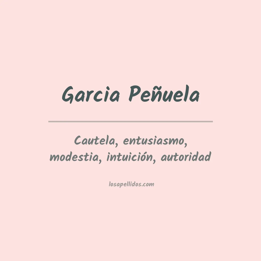 Significado del Apellido Garcia peñuela
