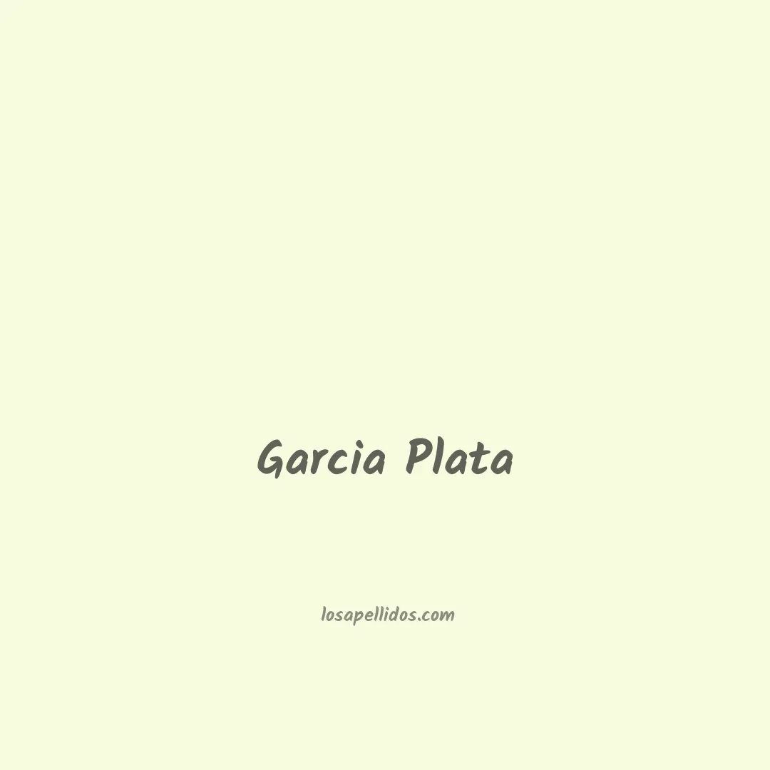 Garcia plata en chino
