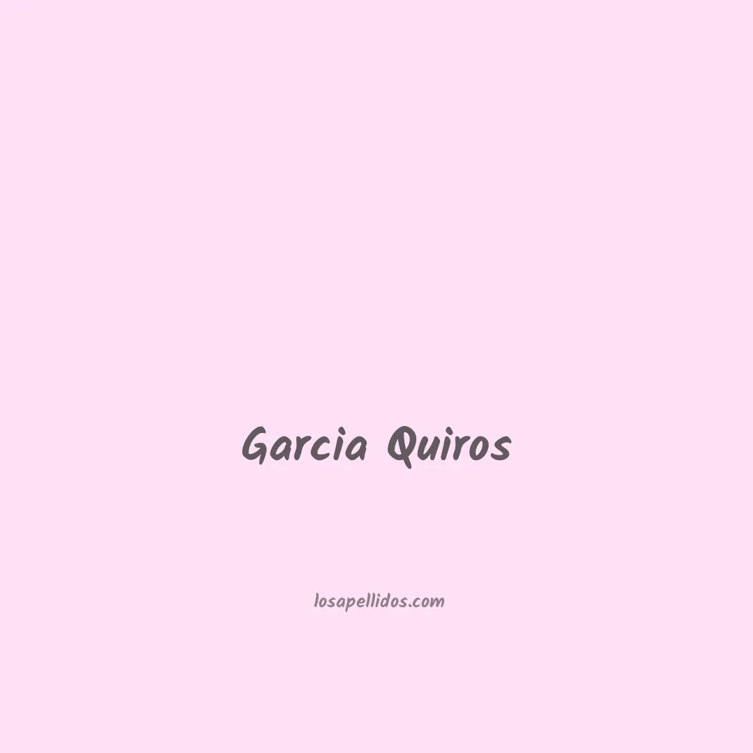 Garcia quiros en chino