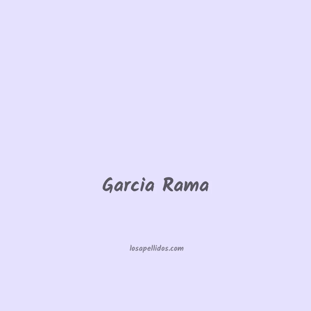Garcia rama en chino