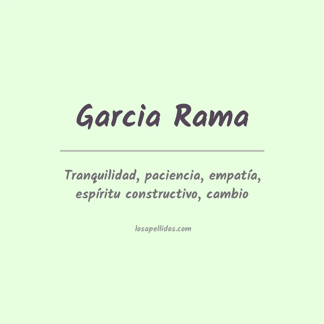 Significado del Apellido Garcia rama
