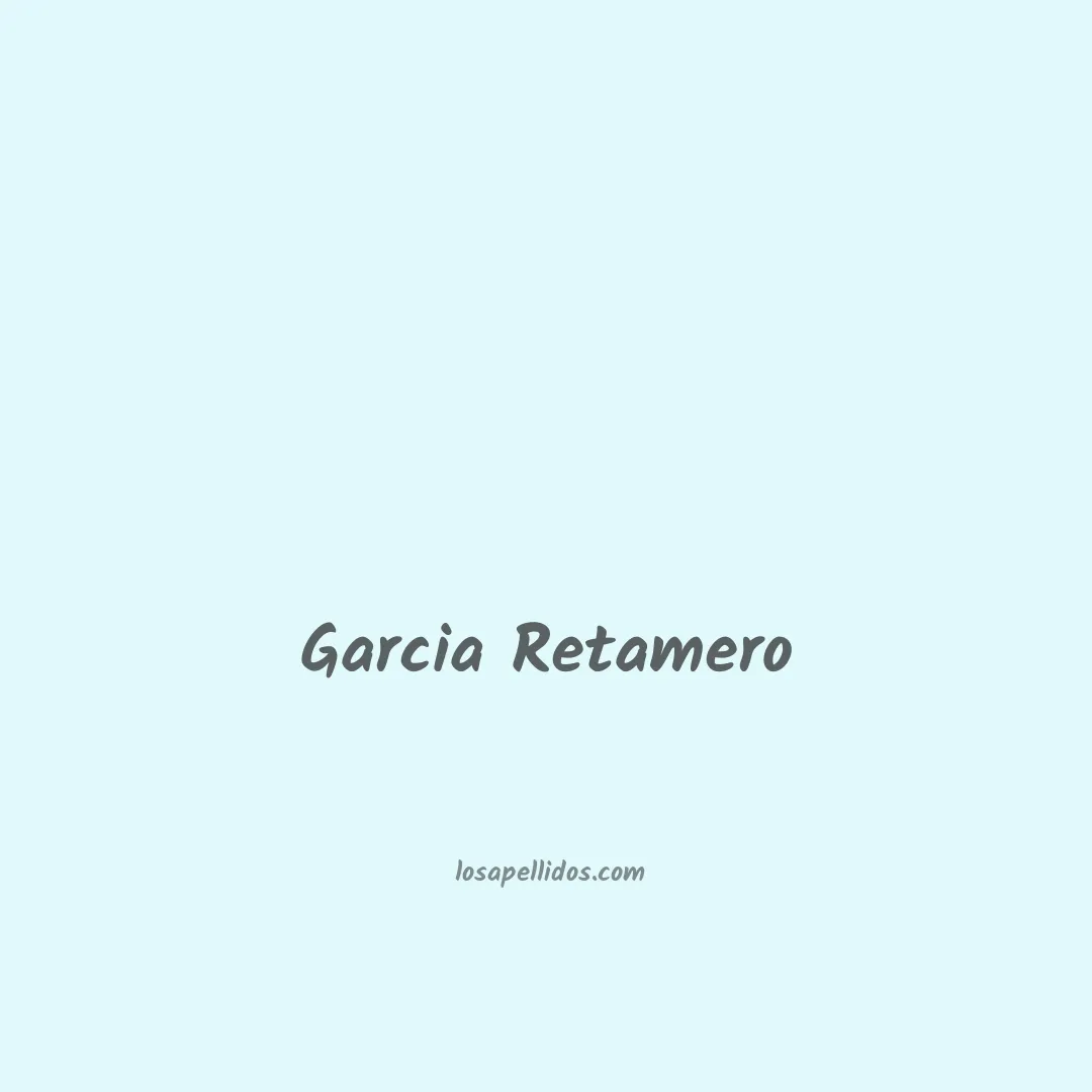 Garcia retamero en chino