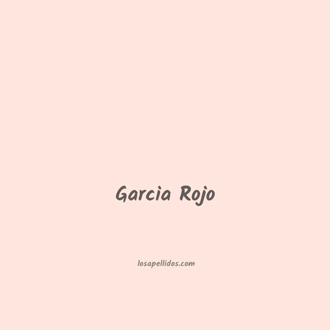 Garcia rojo en chino