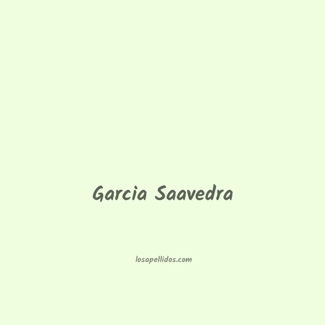 Garcia saavedra en chino