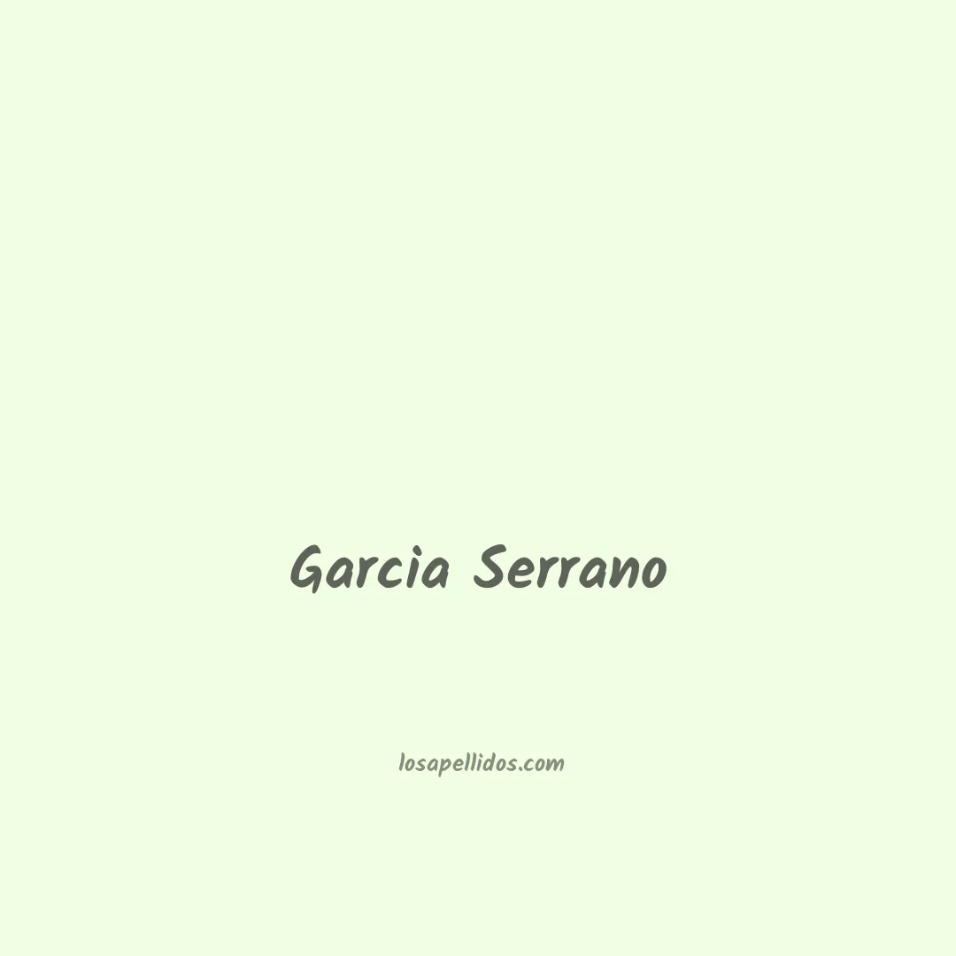 Garcia serrano en chino