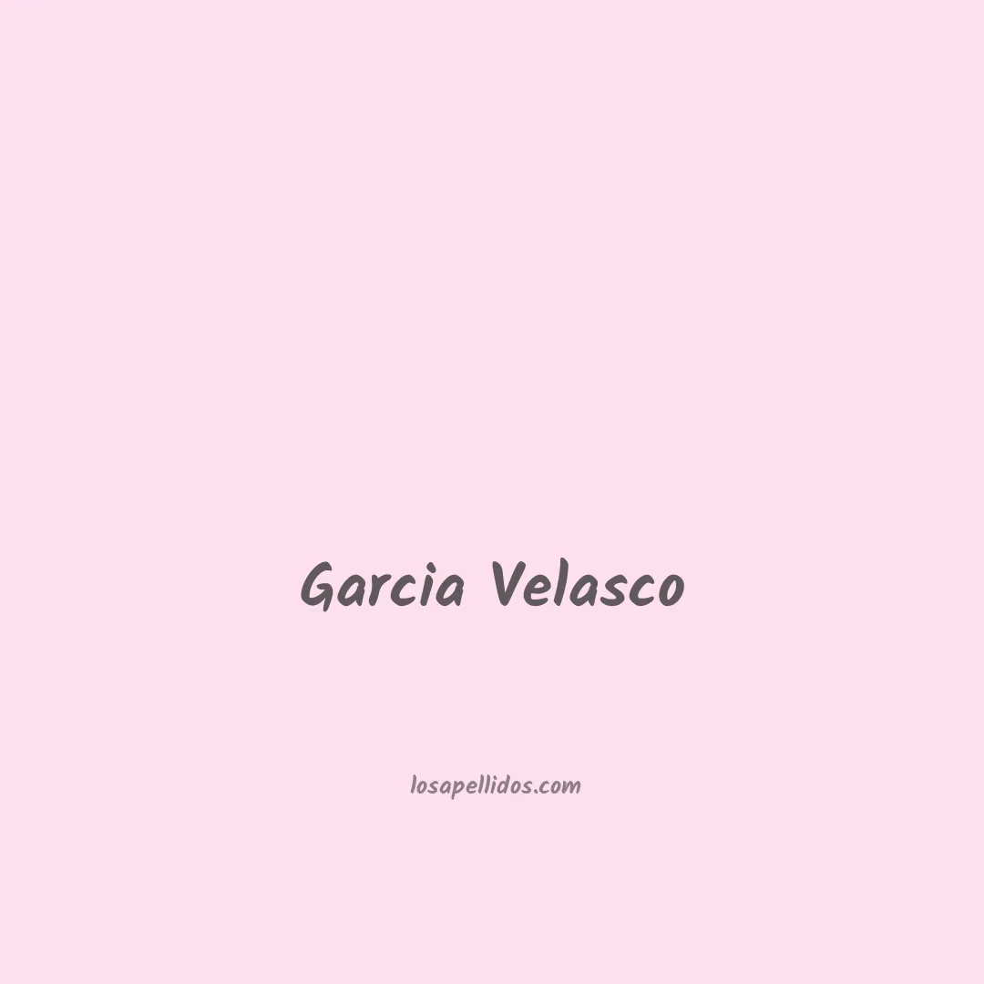 Garcia velasco en chino