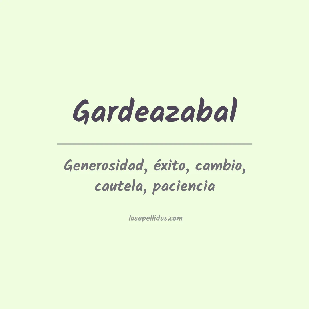 Apellido Gardeazabal