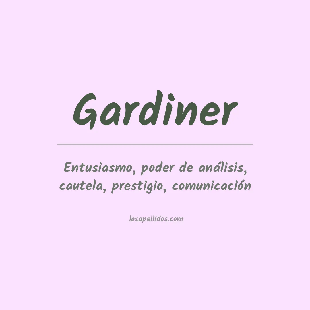 Apellido Gardiner