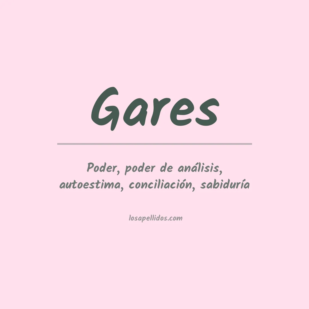 Apellido Gares