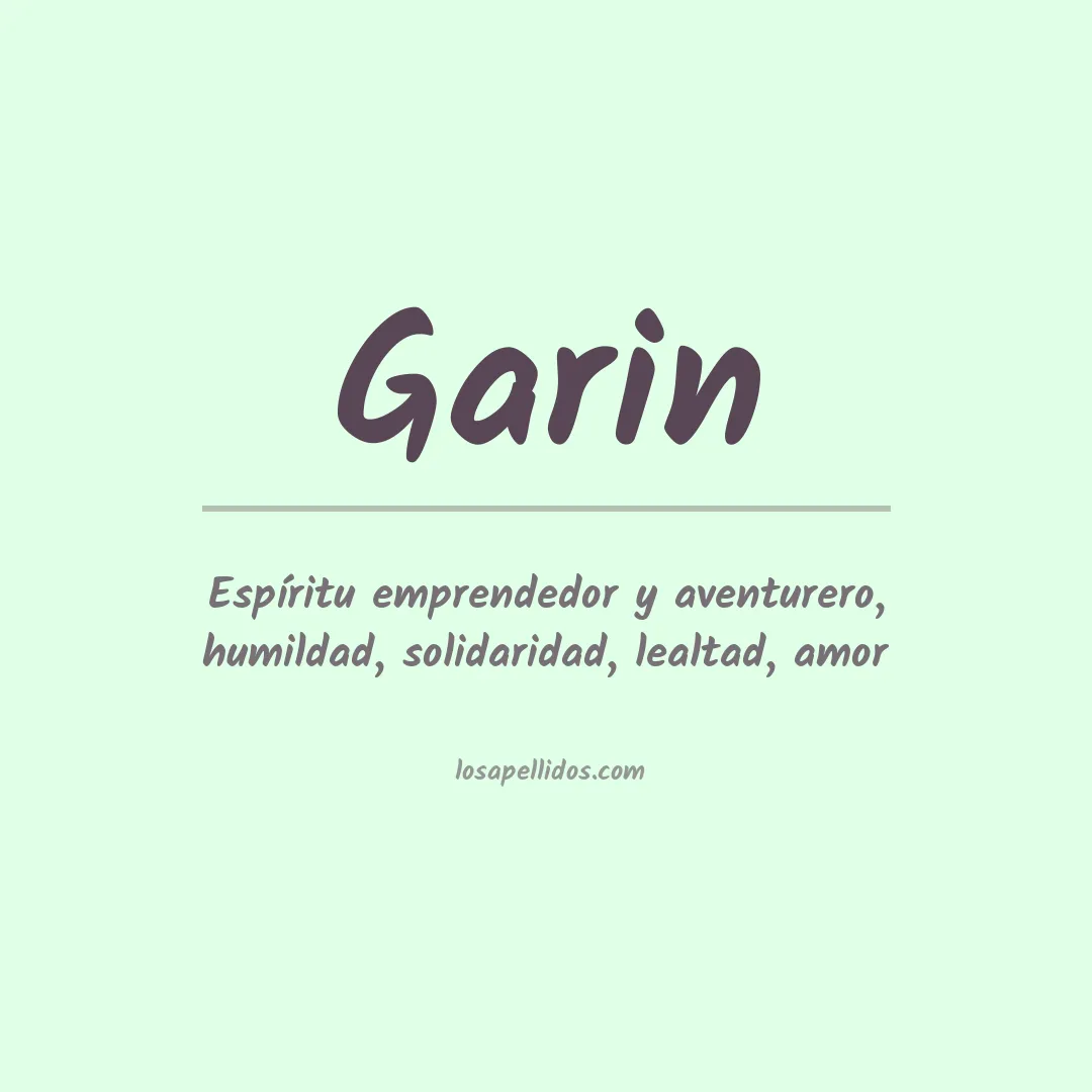Apellido Garin