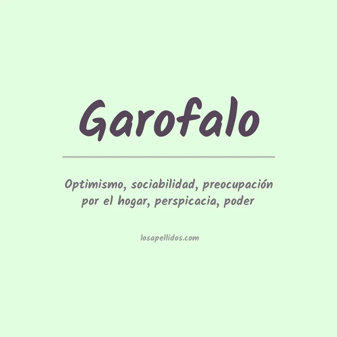 Apellido Garofalo