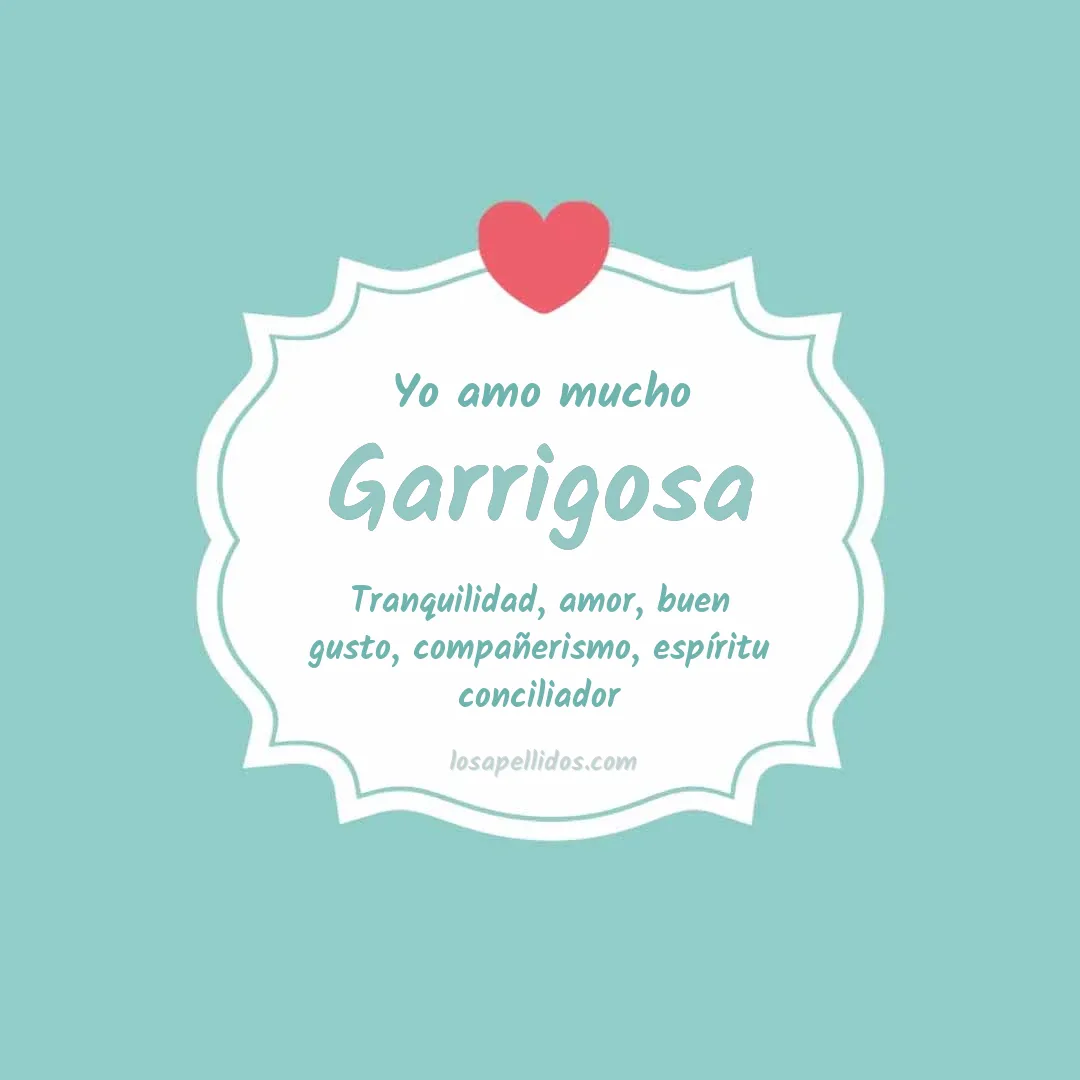 Yo amo mucho Garrigosa