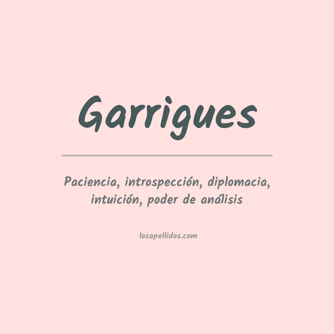 Apellido Garrigues