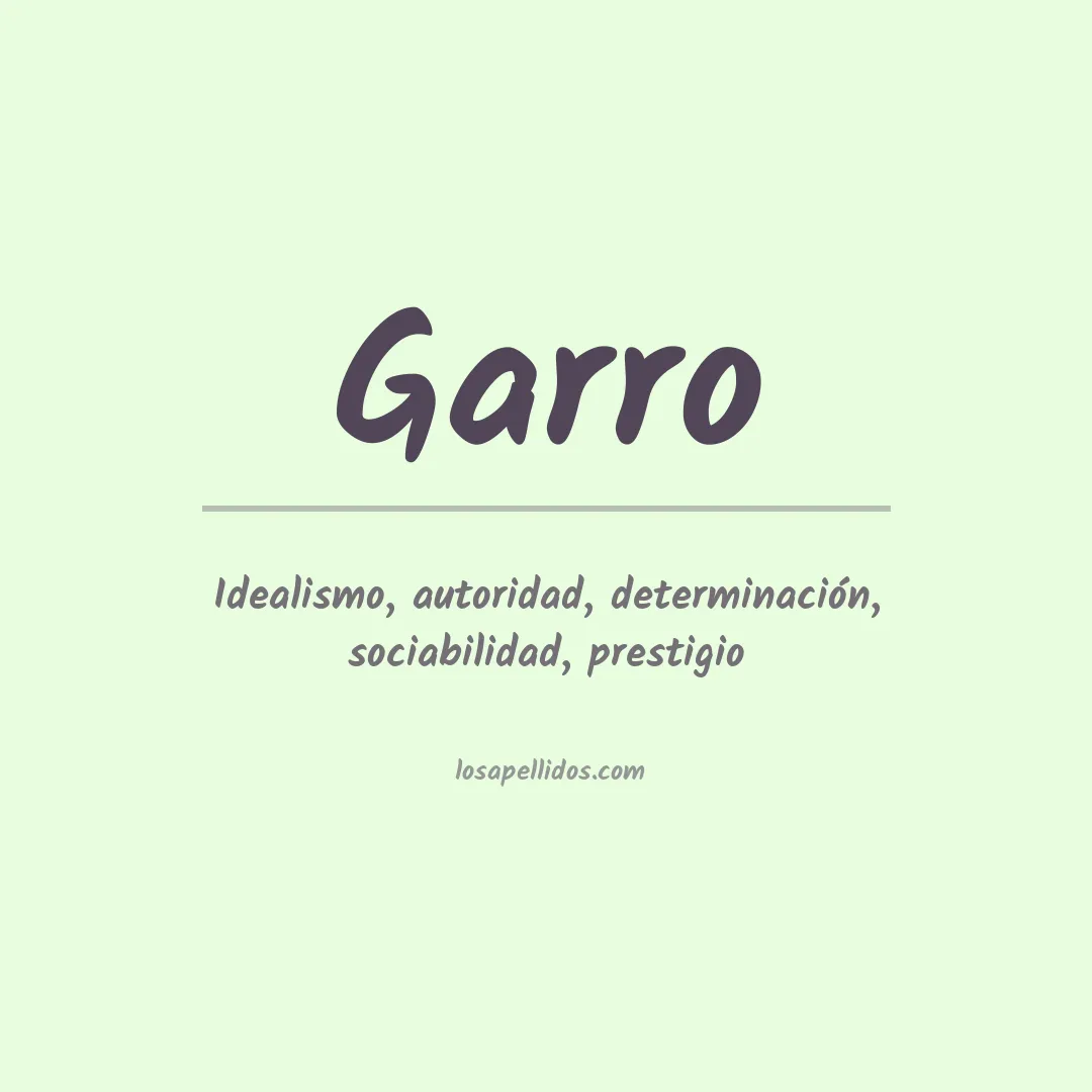 Apellido Garró