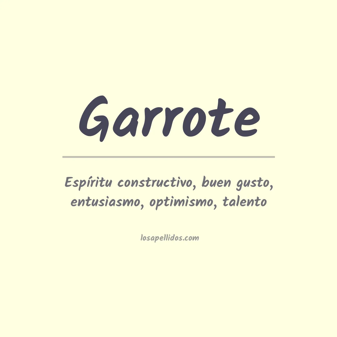 Apellido Garrote