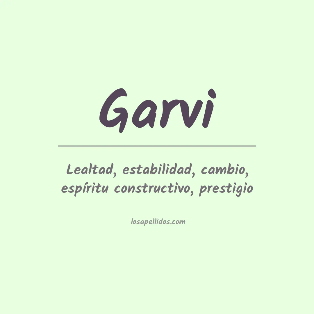 Apellido Garvi
