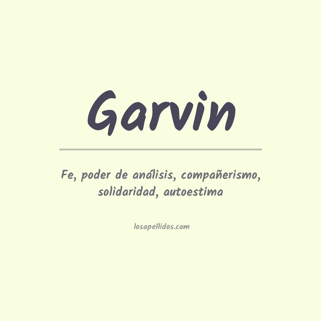 Apellido Garvin