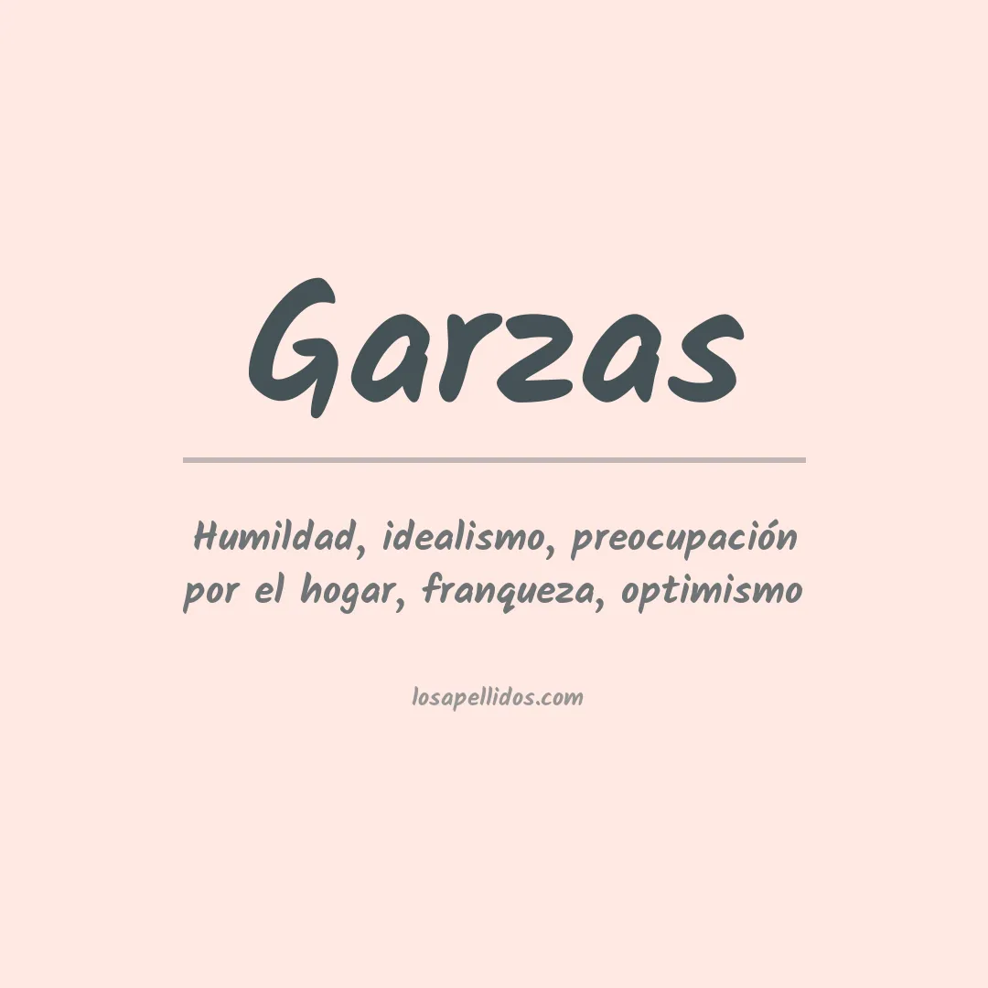 Significado del Apellido Garzas