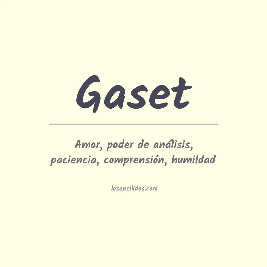Apellido Gaset