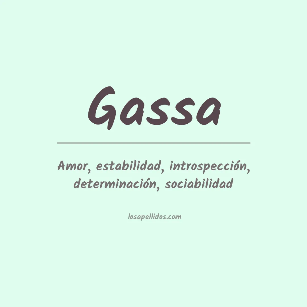 Apellido Gassa
