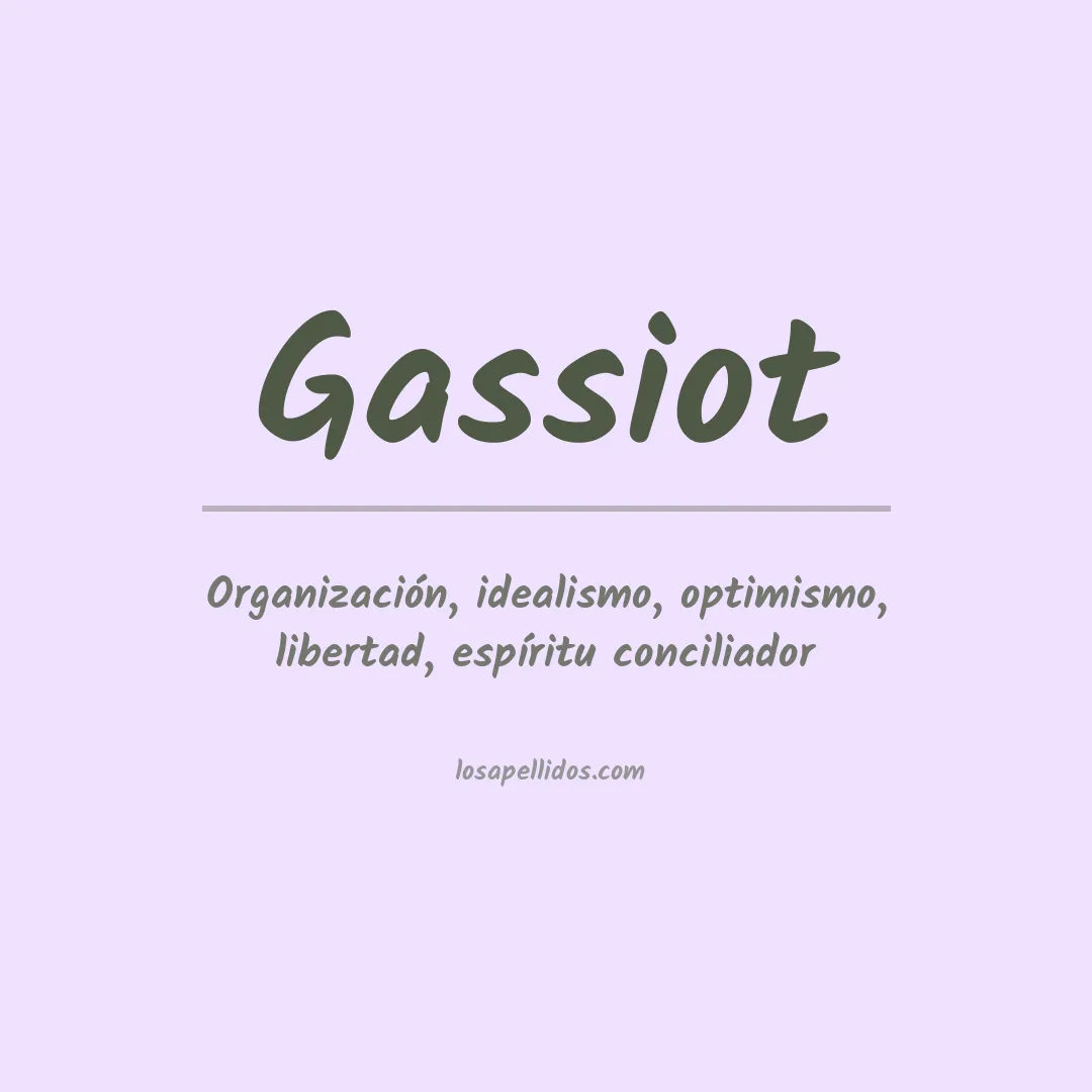 Apellido Gassiot
