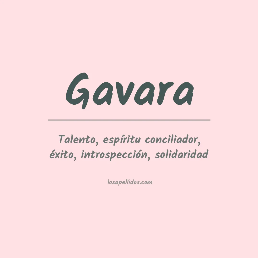 Apellido Gavara