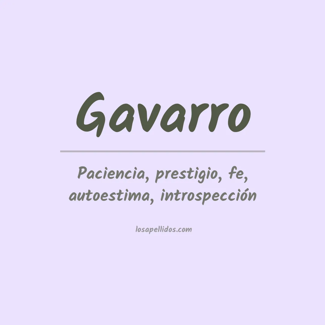 Apellido Gavarro