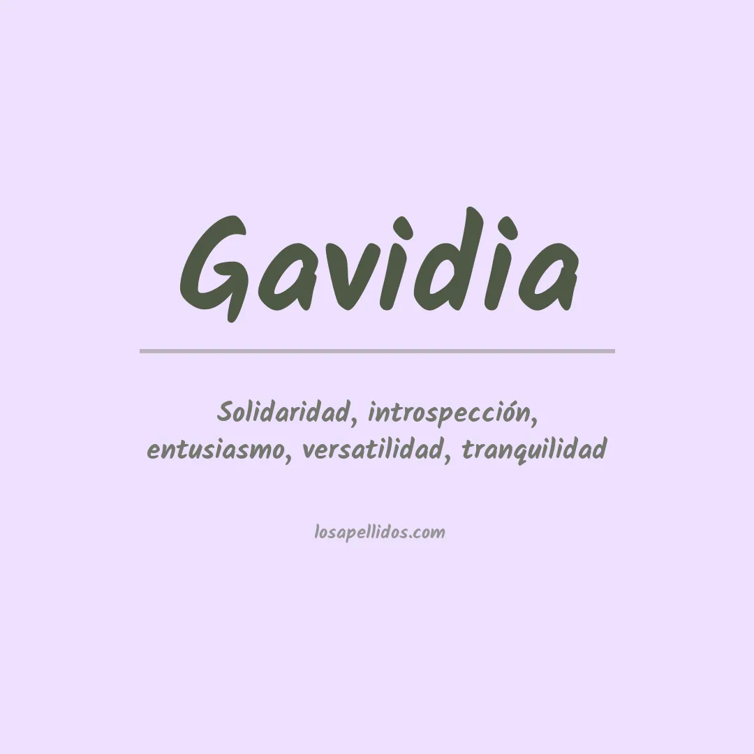 Apellido Gavidia