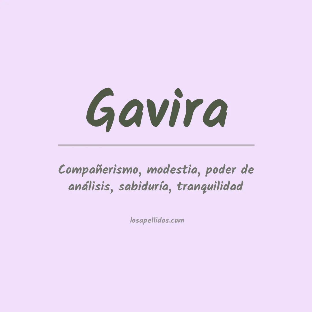 Apellido Gavira