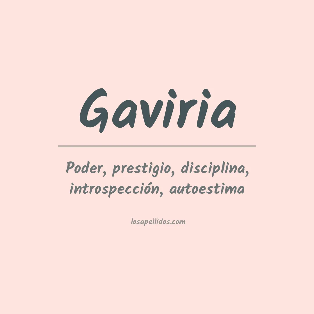 Apellido Gaviria