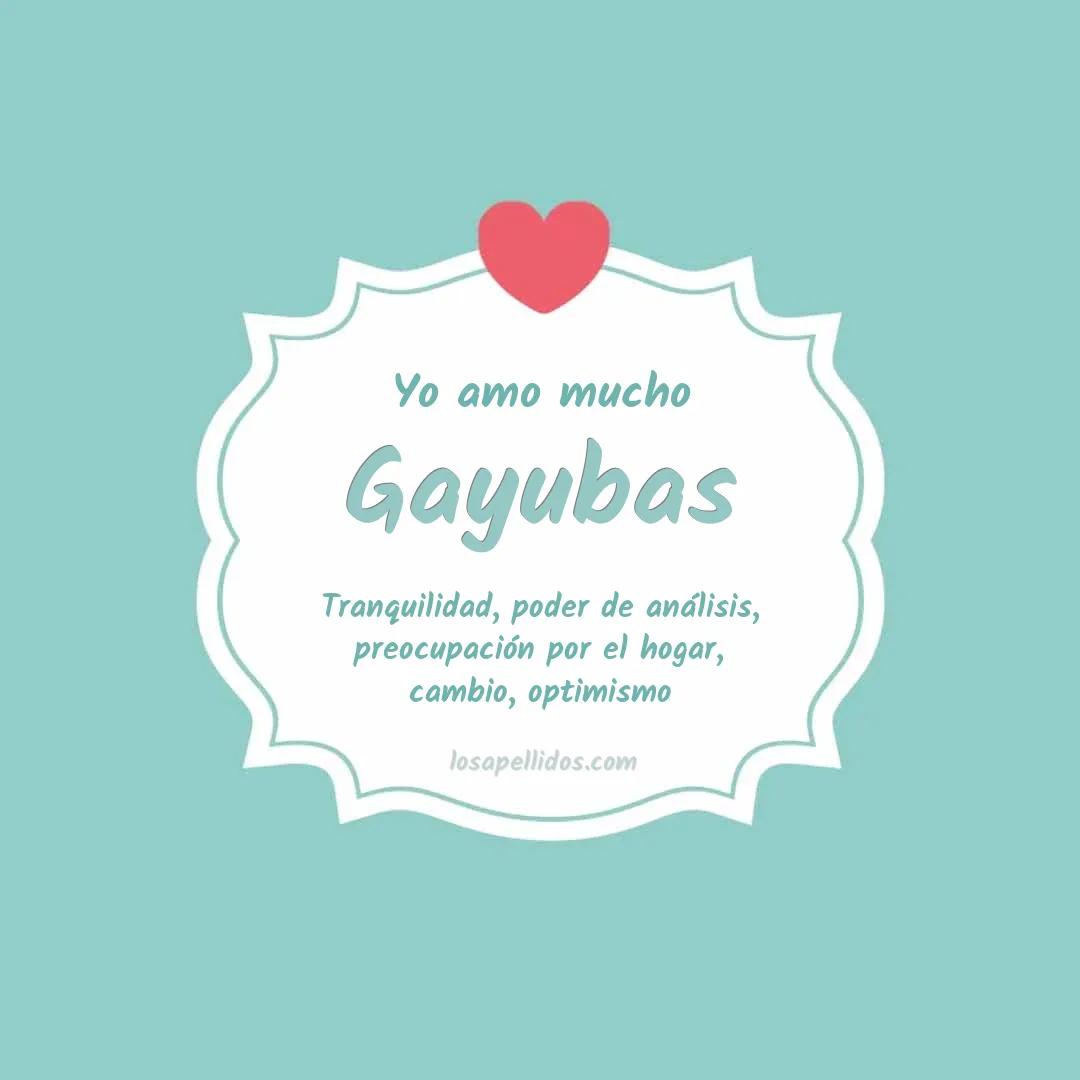 Yo amo mucho Gayubas