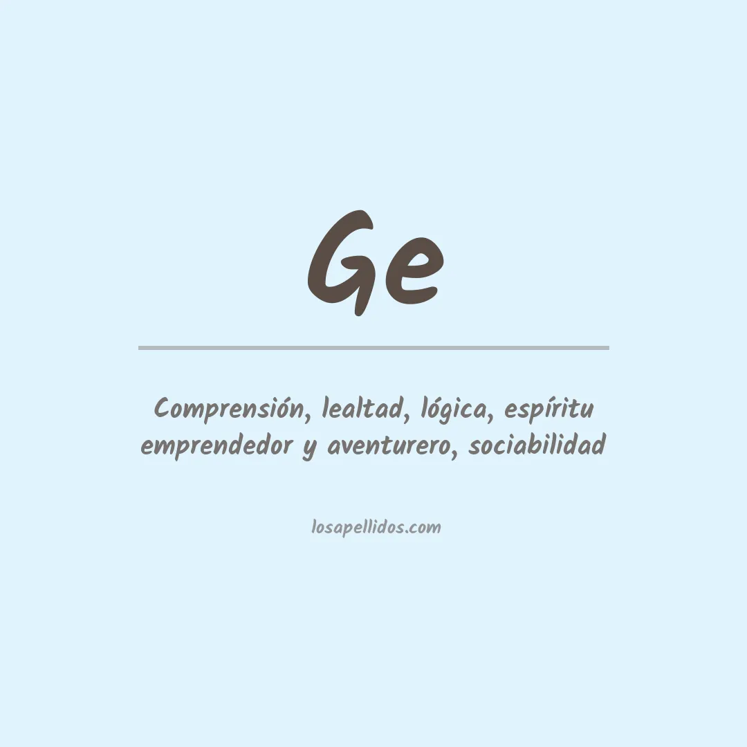Apellido Ge