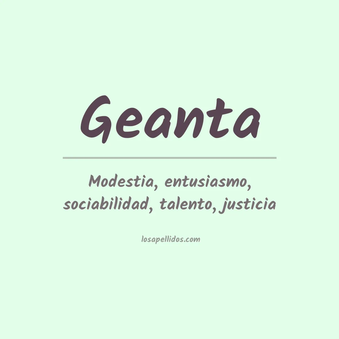 Apellido Geanta