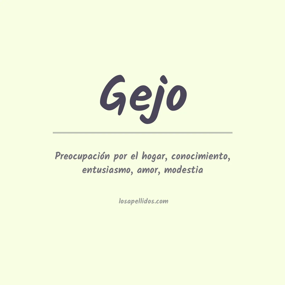 Apellido Gejo