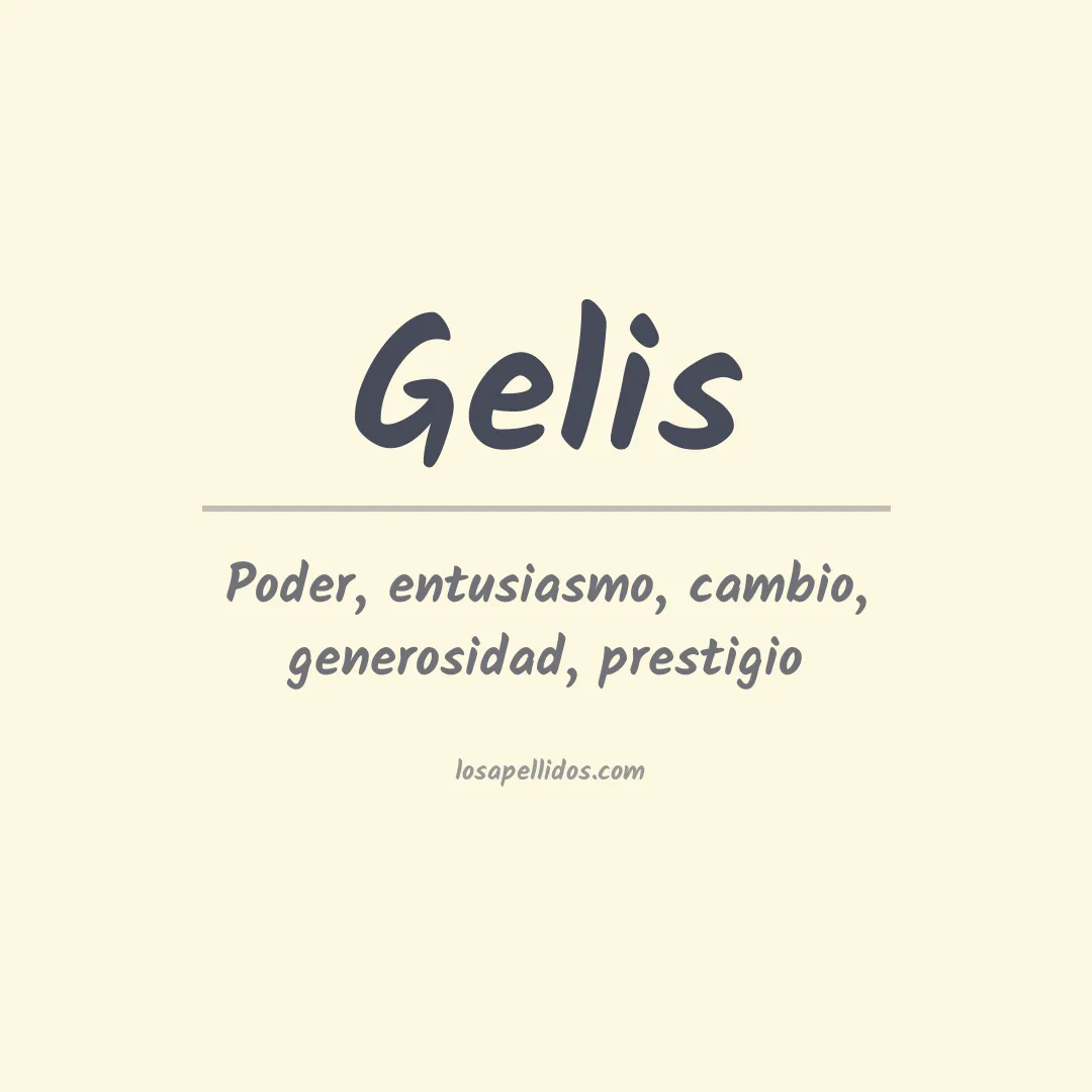 Apellido Gelis