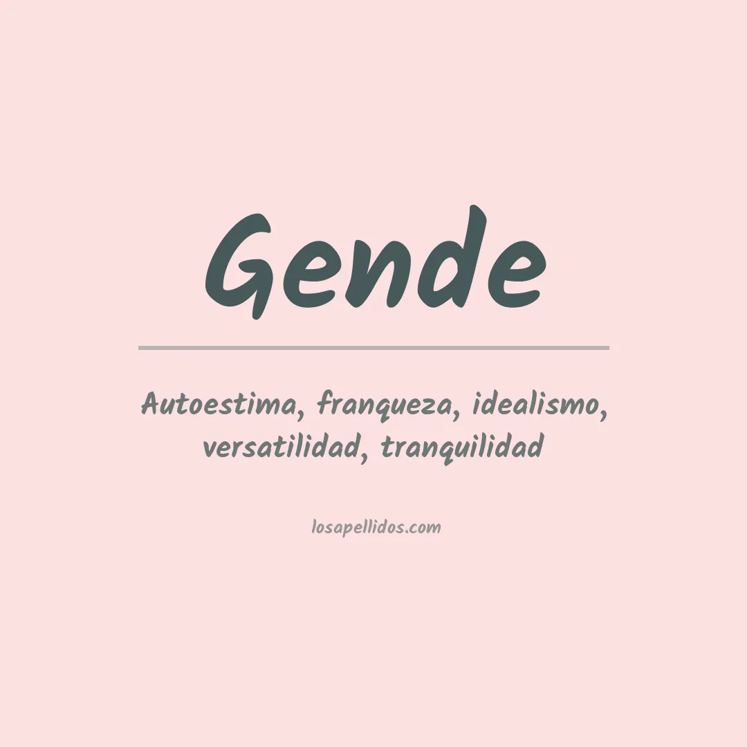 Apellido Gende