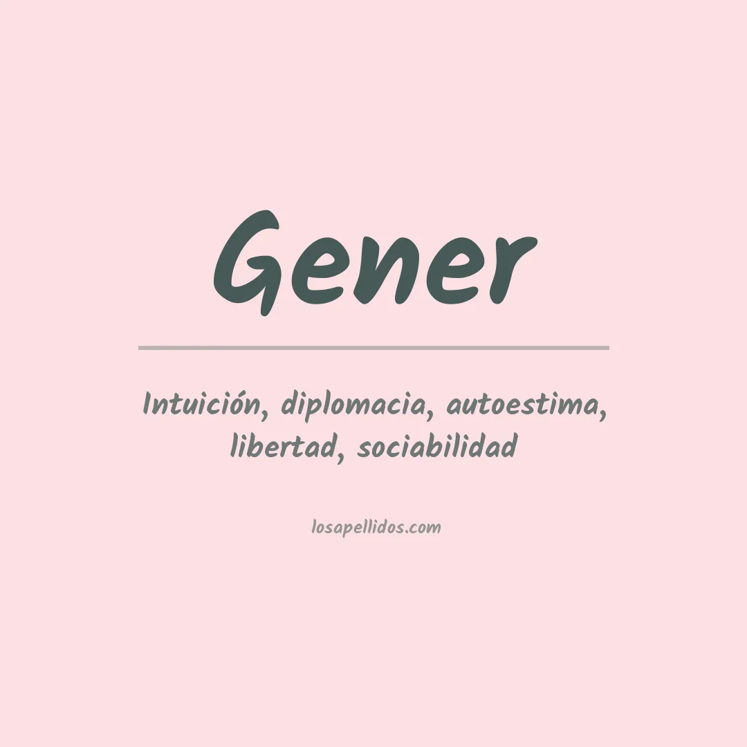 Apellido Gener