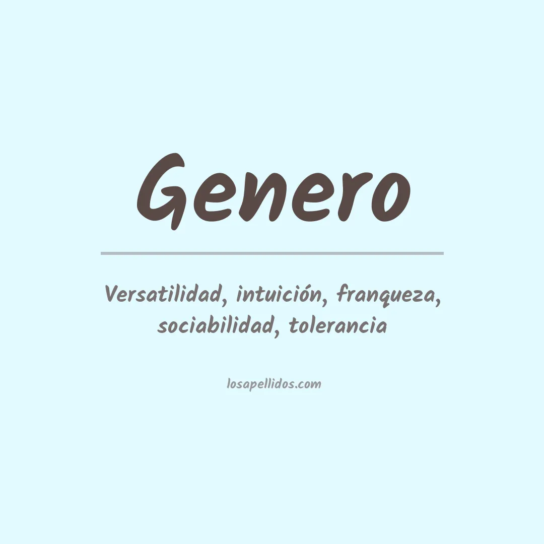 Apellido Genero