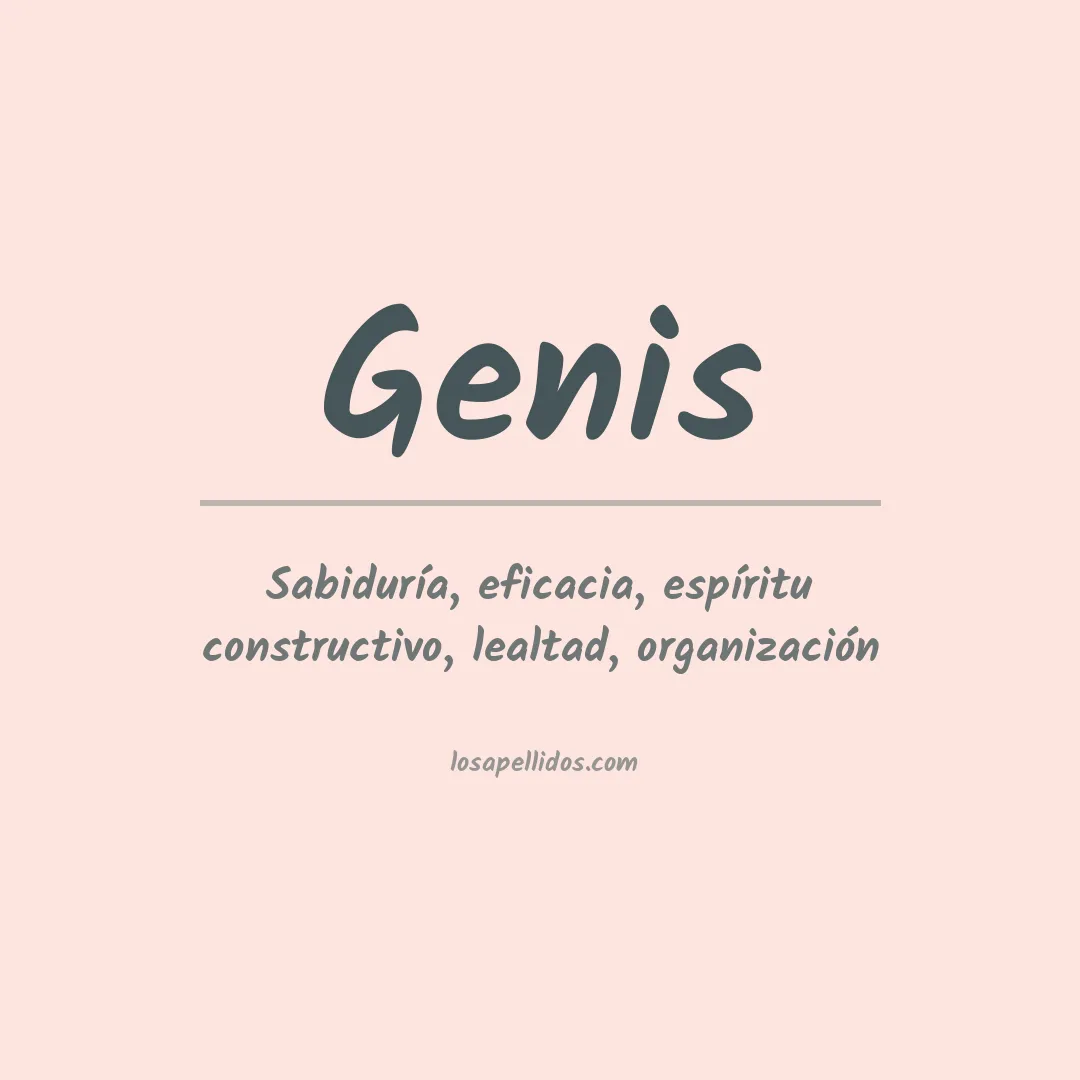 Apellido Genis
