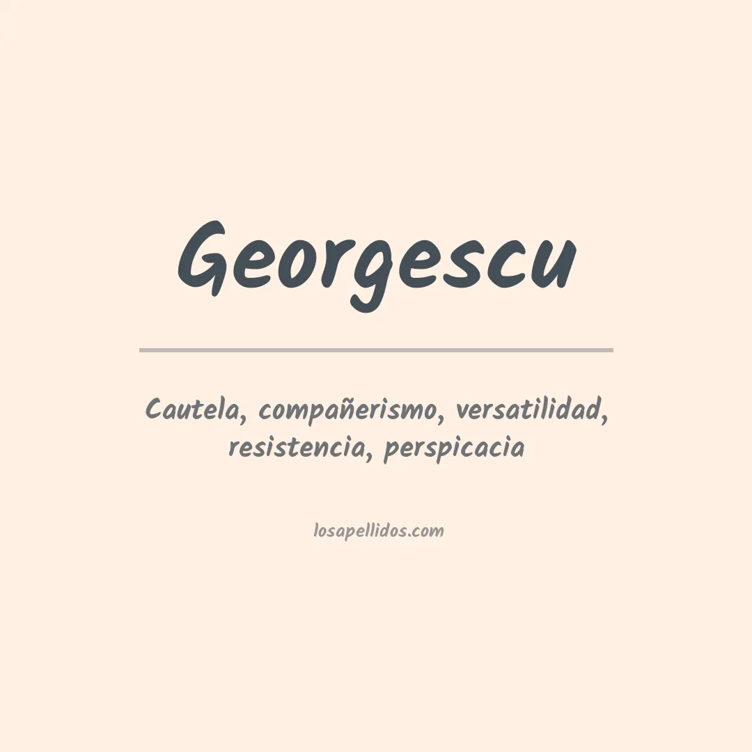 Apellido Georgescu