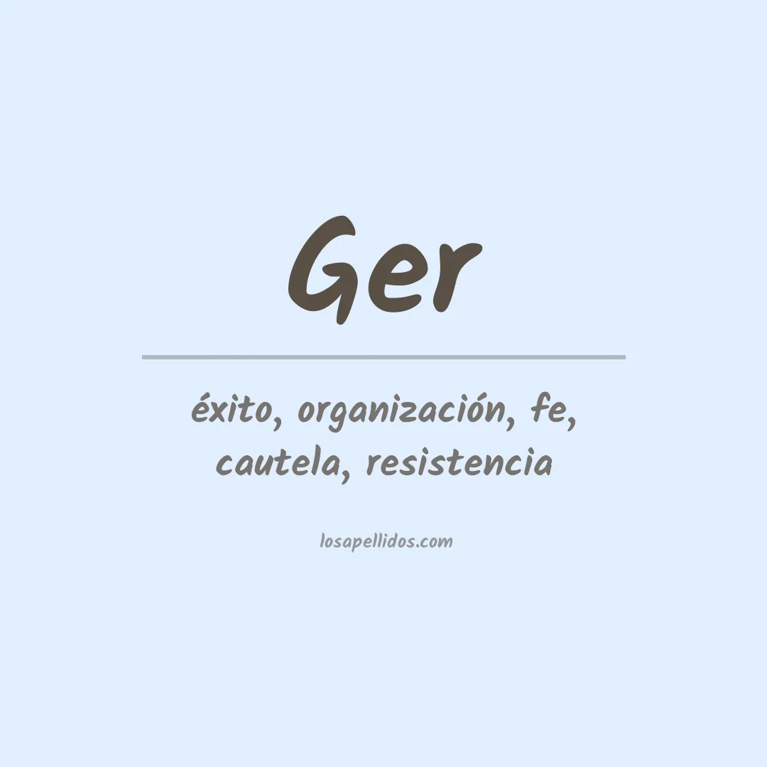 Apellido Ger